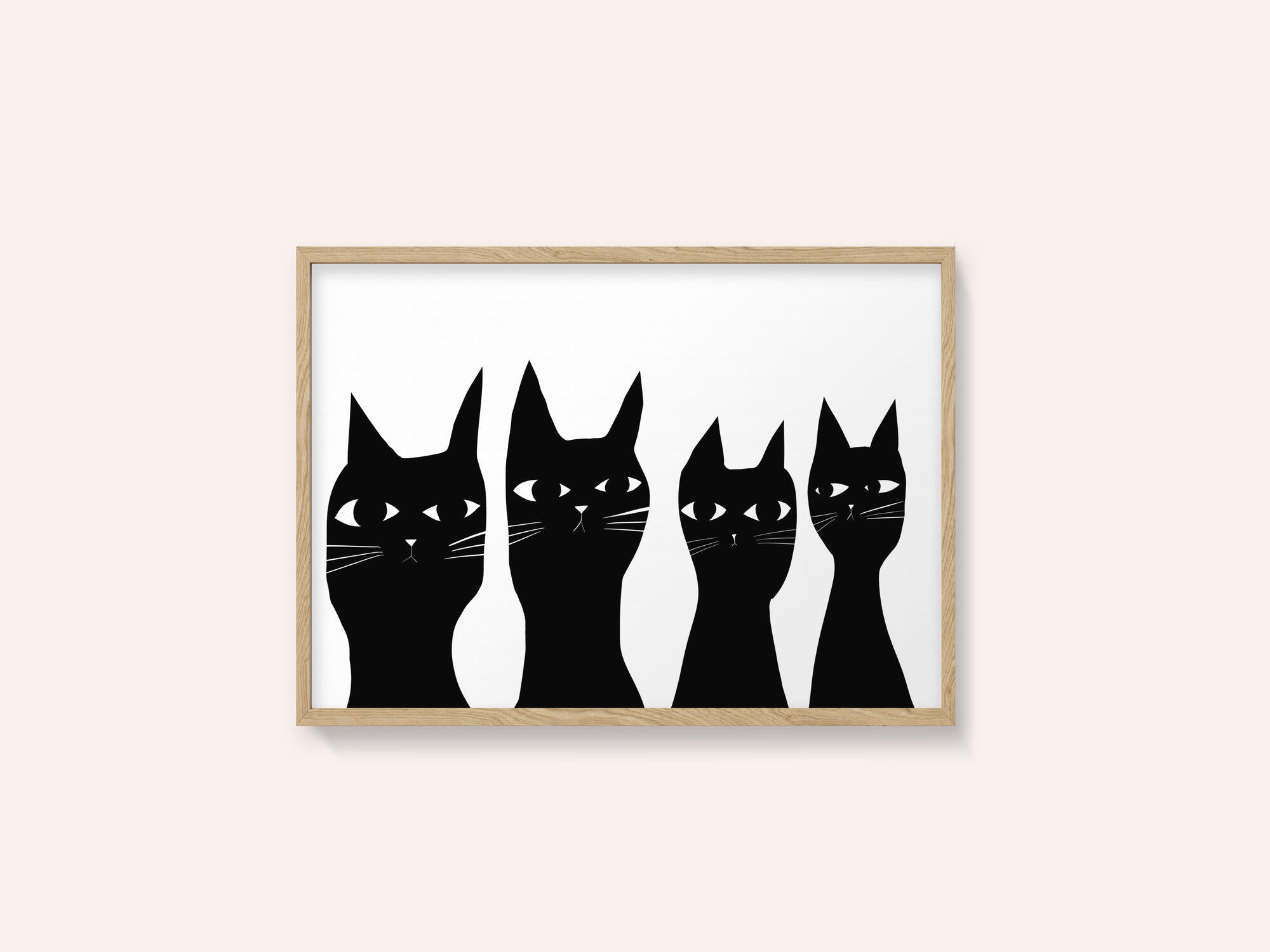 Four black cats