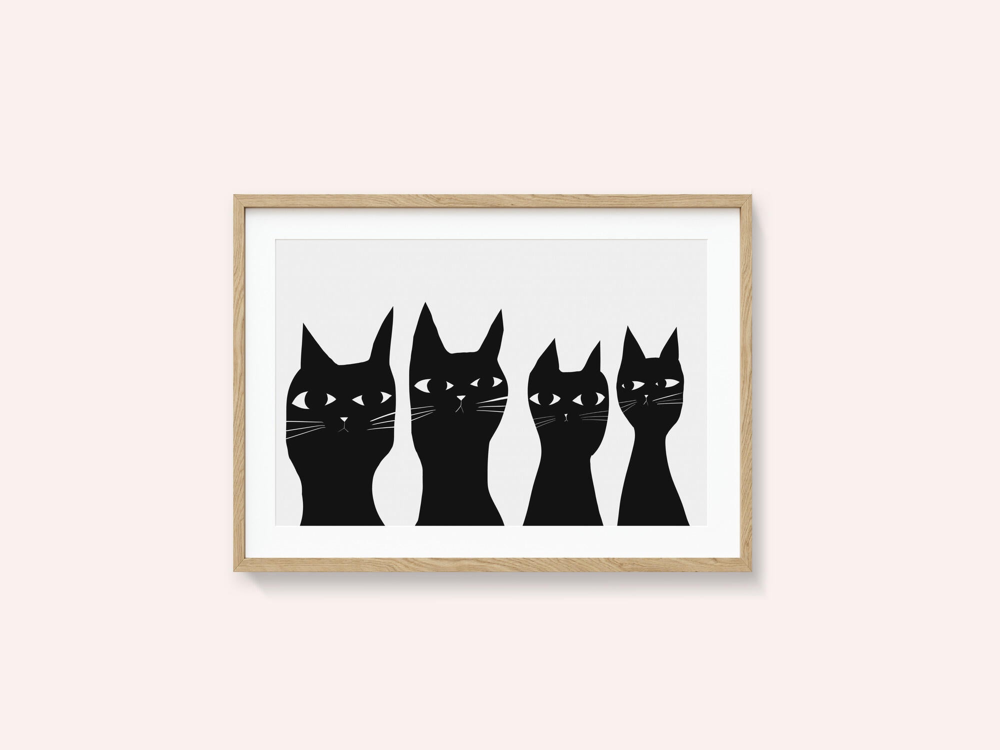 Four black cats
