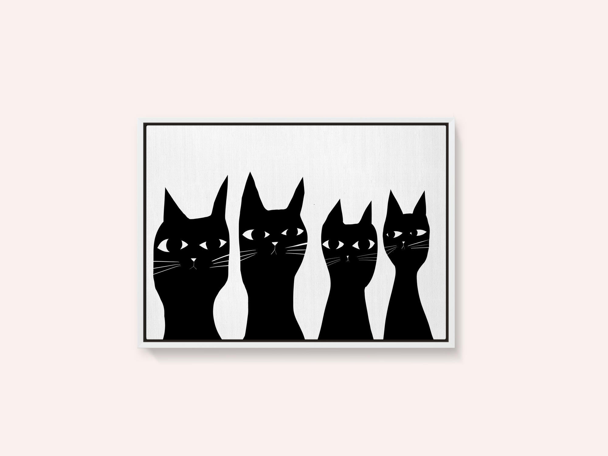 Four black cats