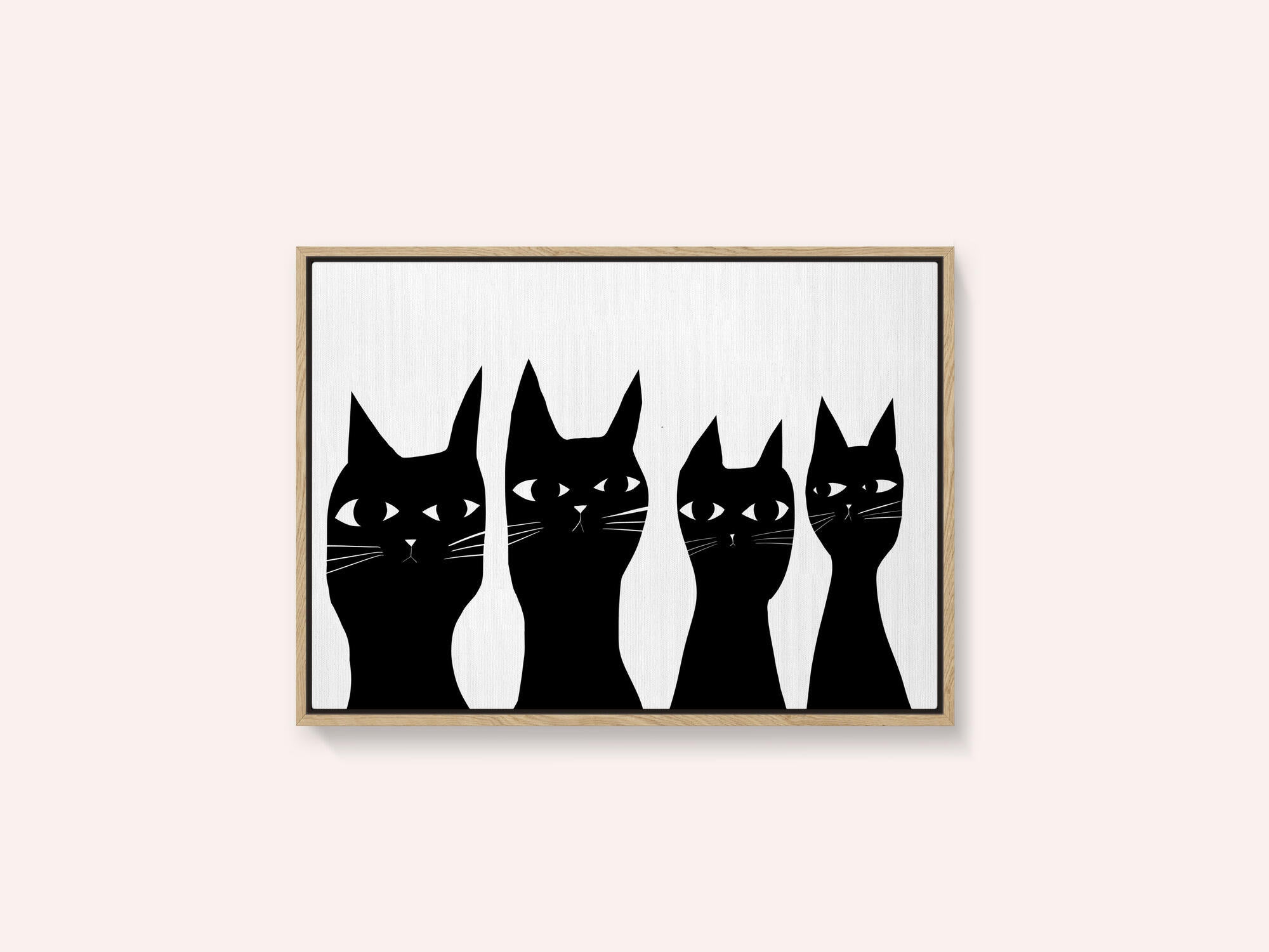 Four black cats