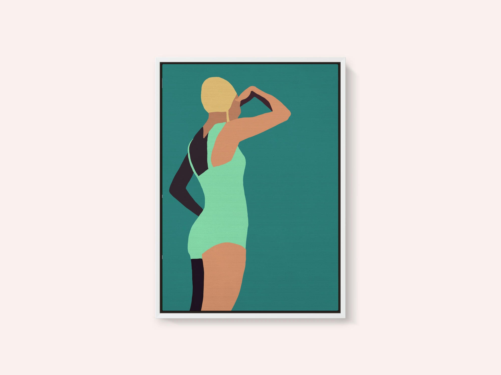 Vintage swimmer poster