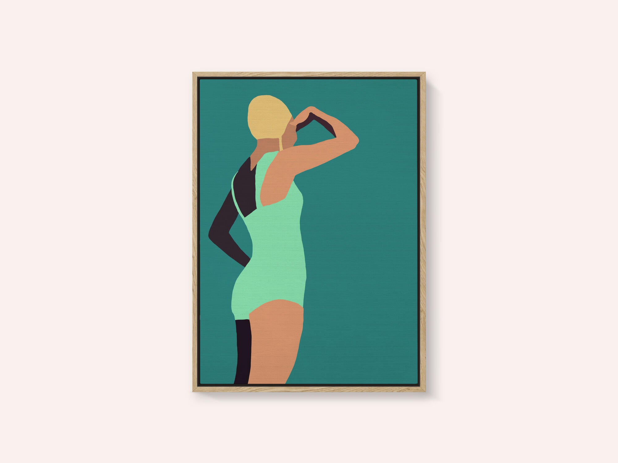 Vintage swimmer poster