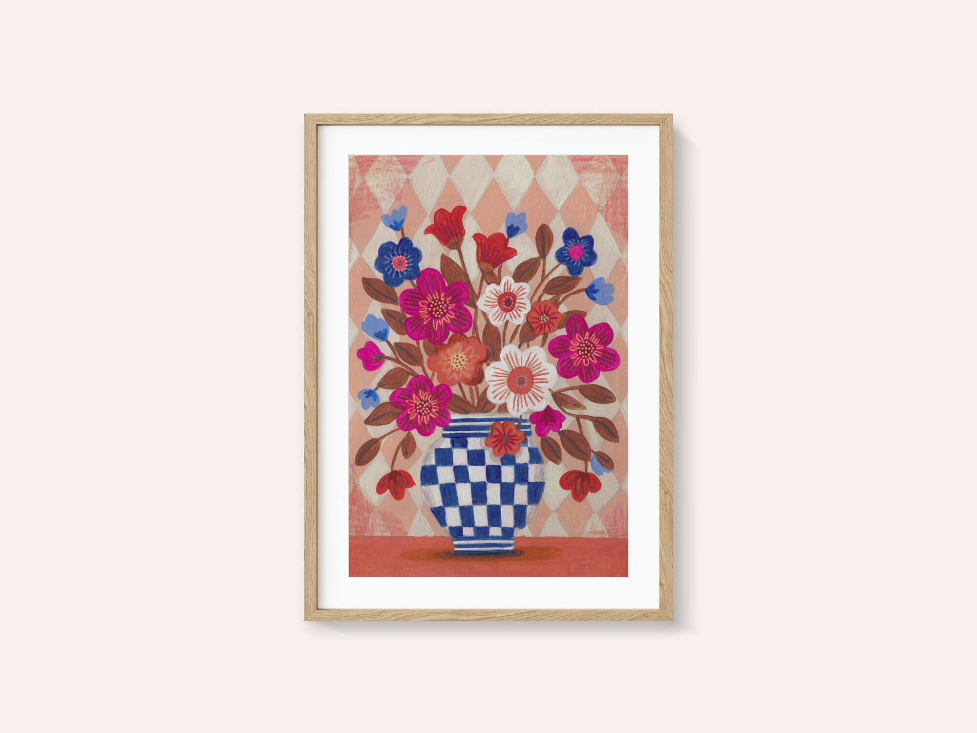 Vase Flowers Brights &amp; Blues