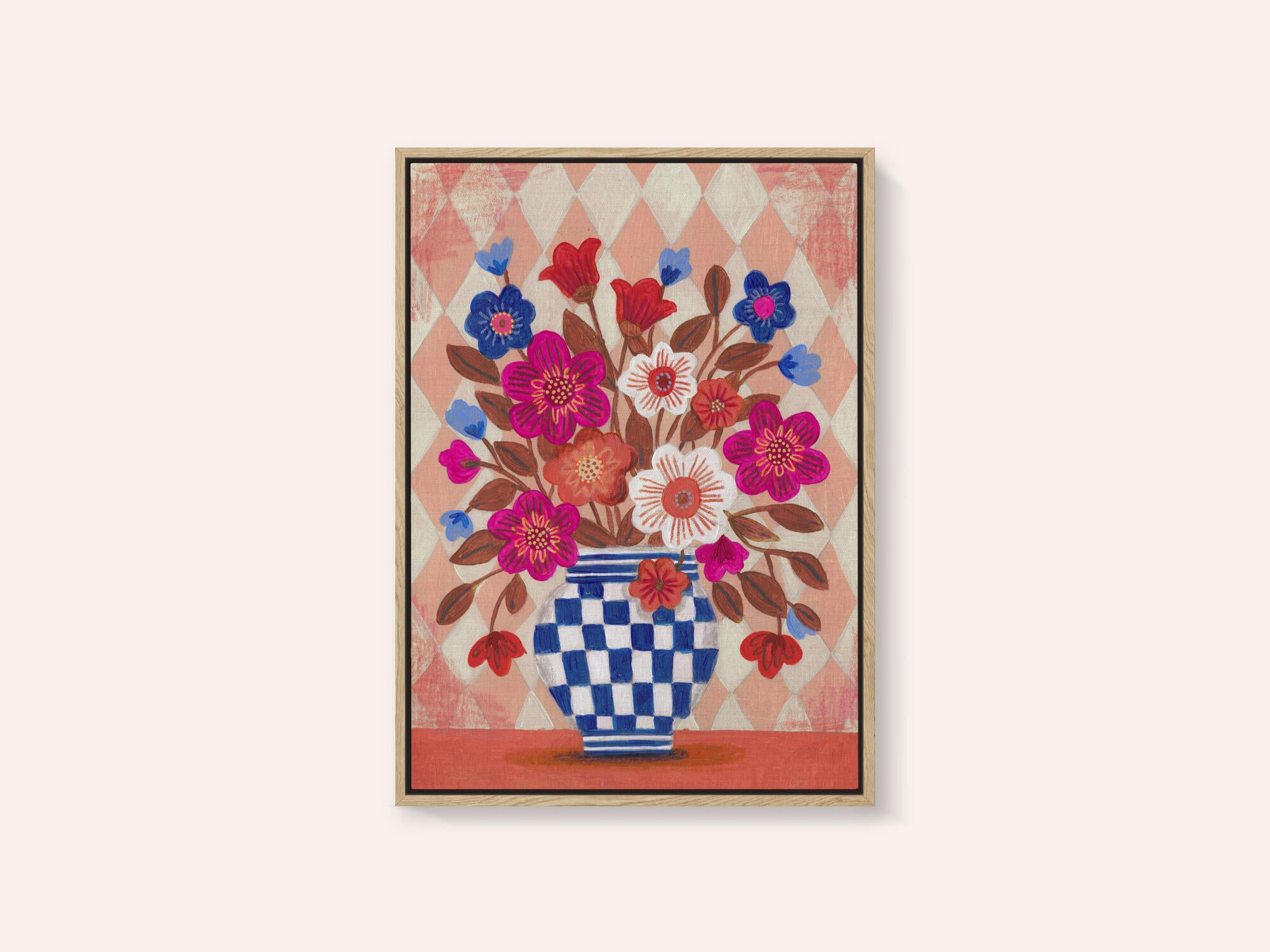 Vase Flowers Brights &amp; Blues