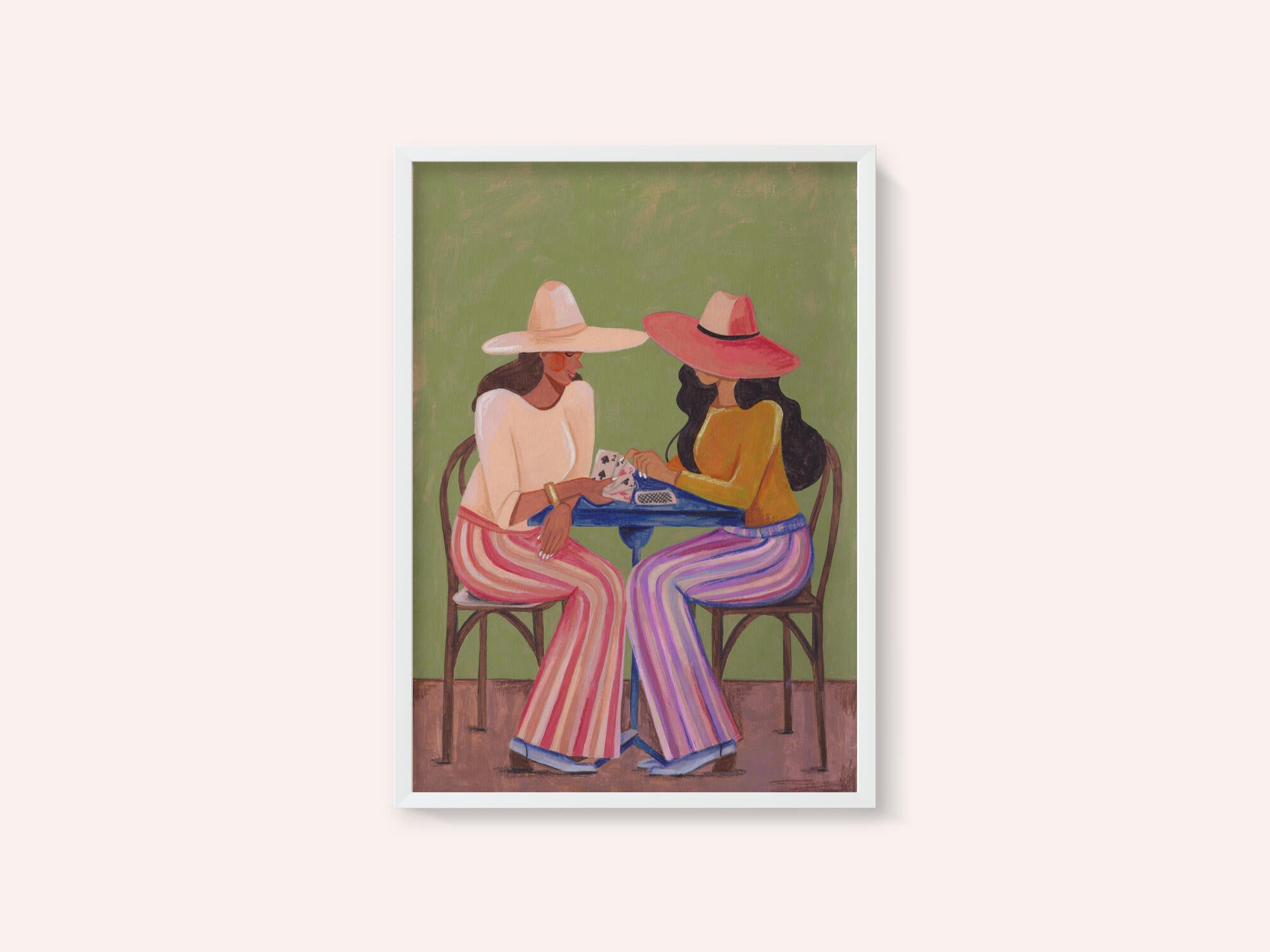 Cowgirls playing cards