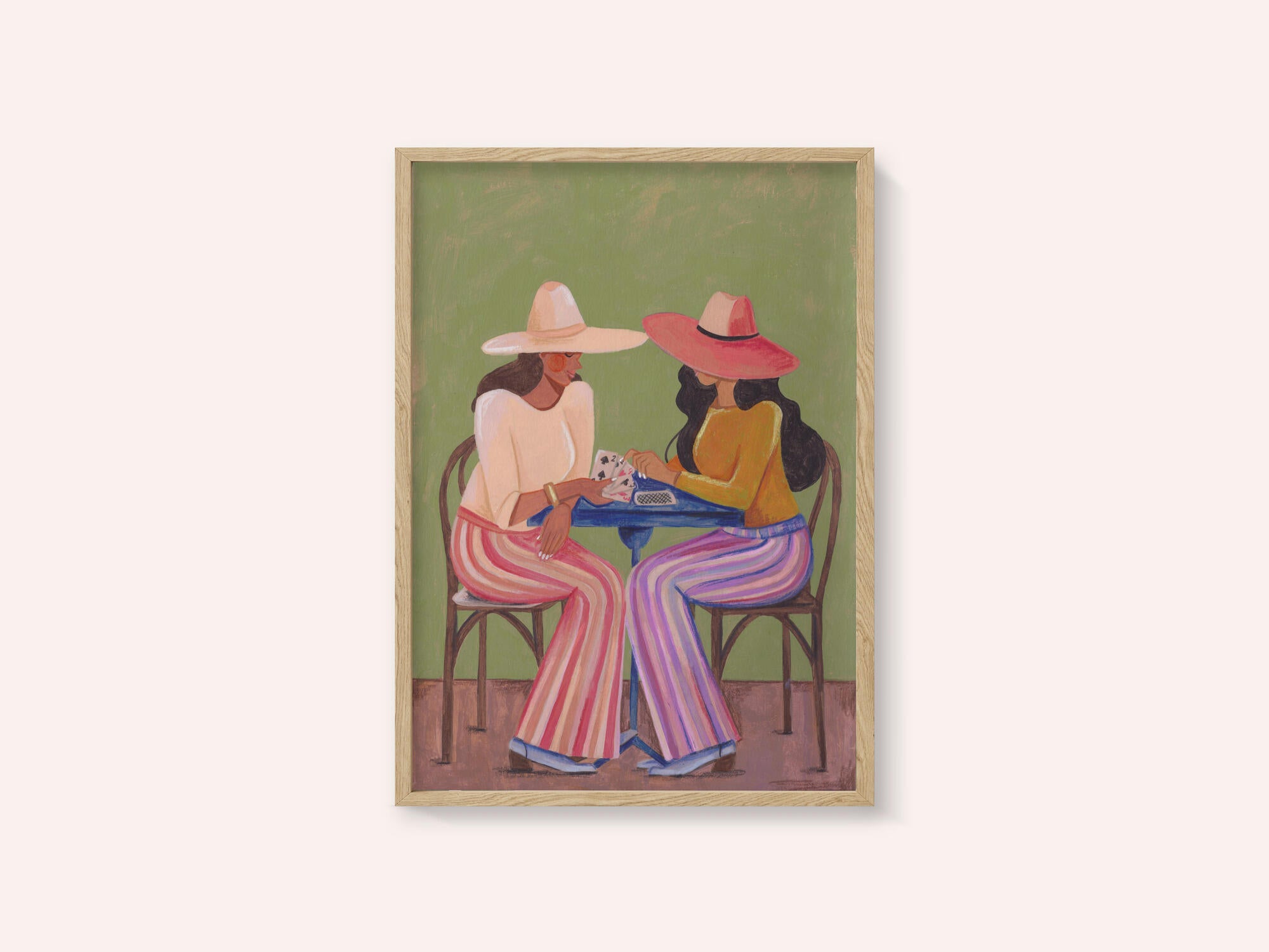 Cowgirls playing cards