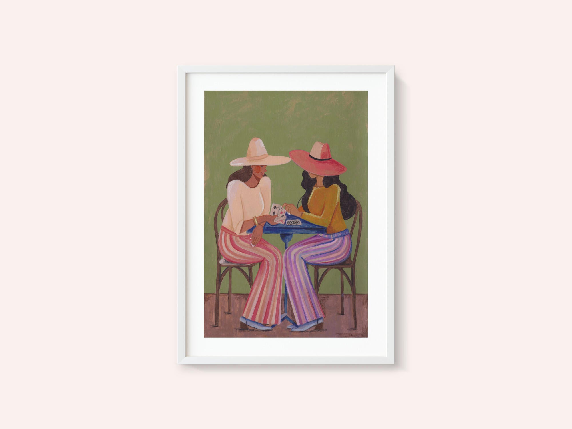 Cowgirls playing cards