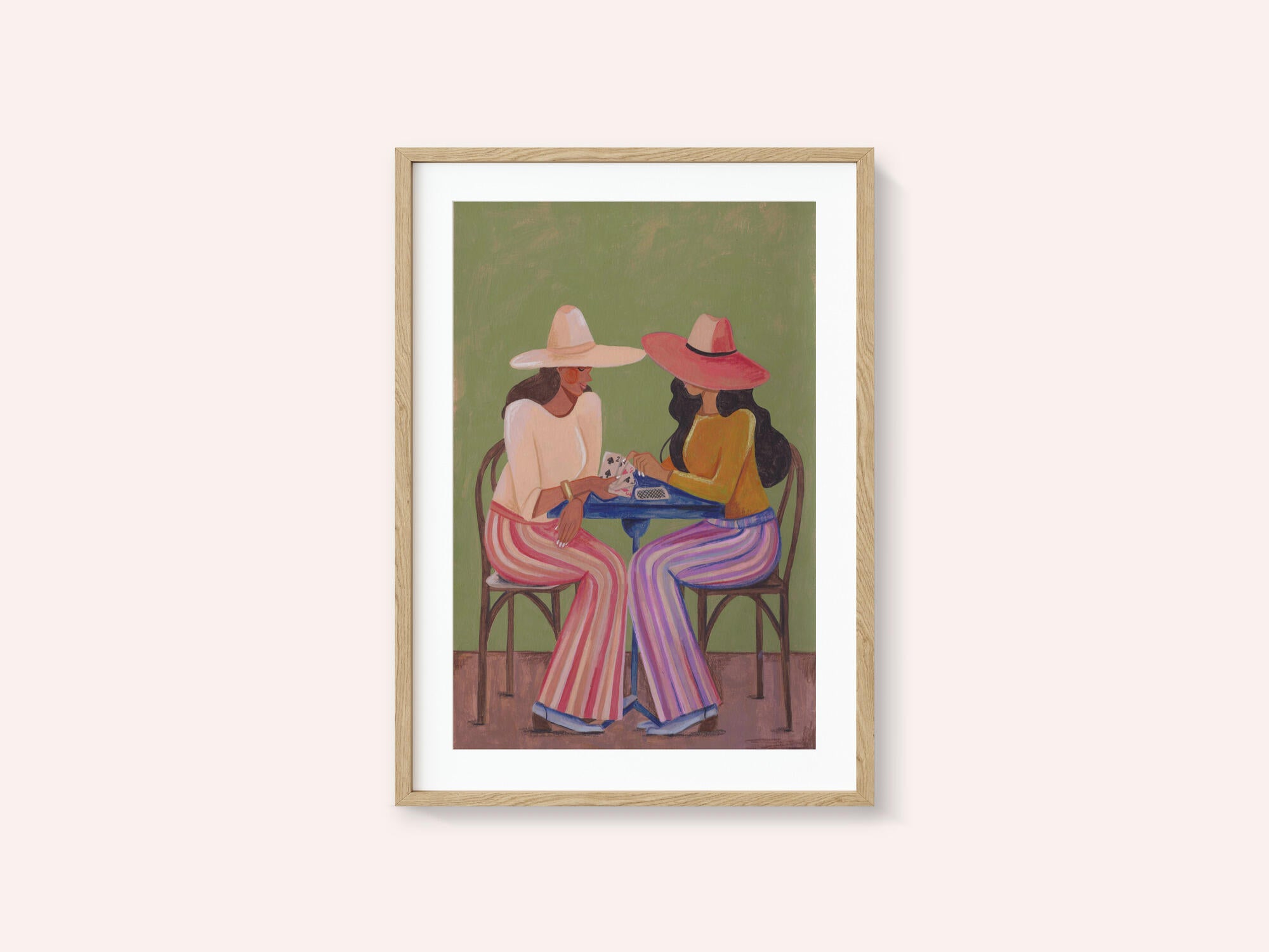 Cowgirls playing cards
