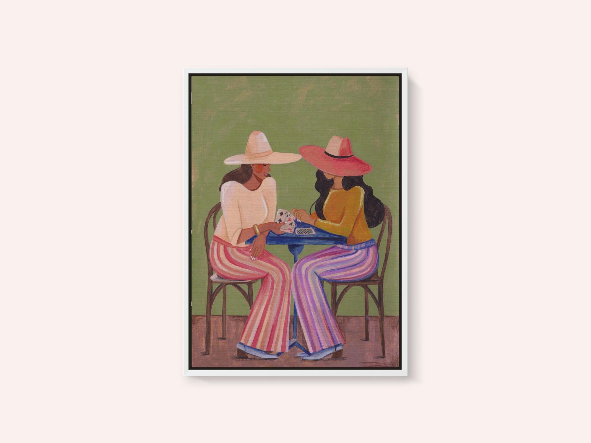 Cowgirls playing cards
