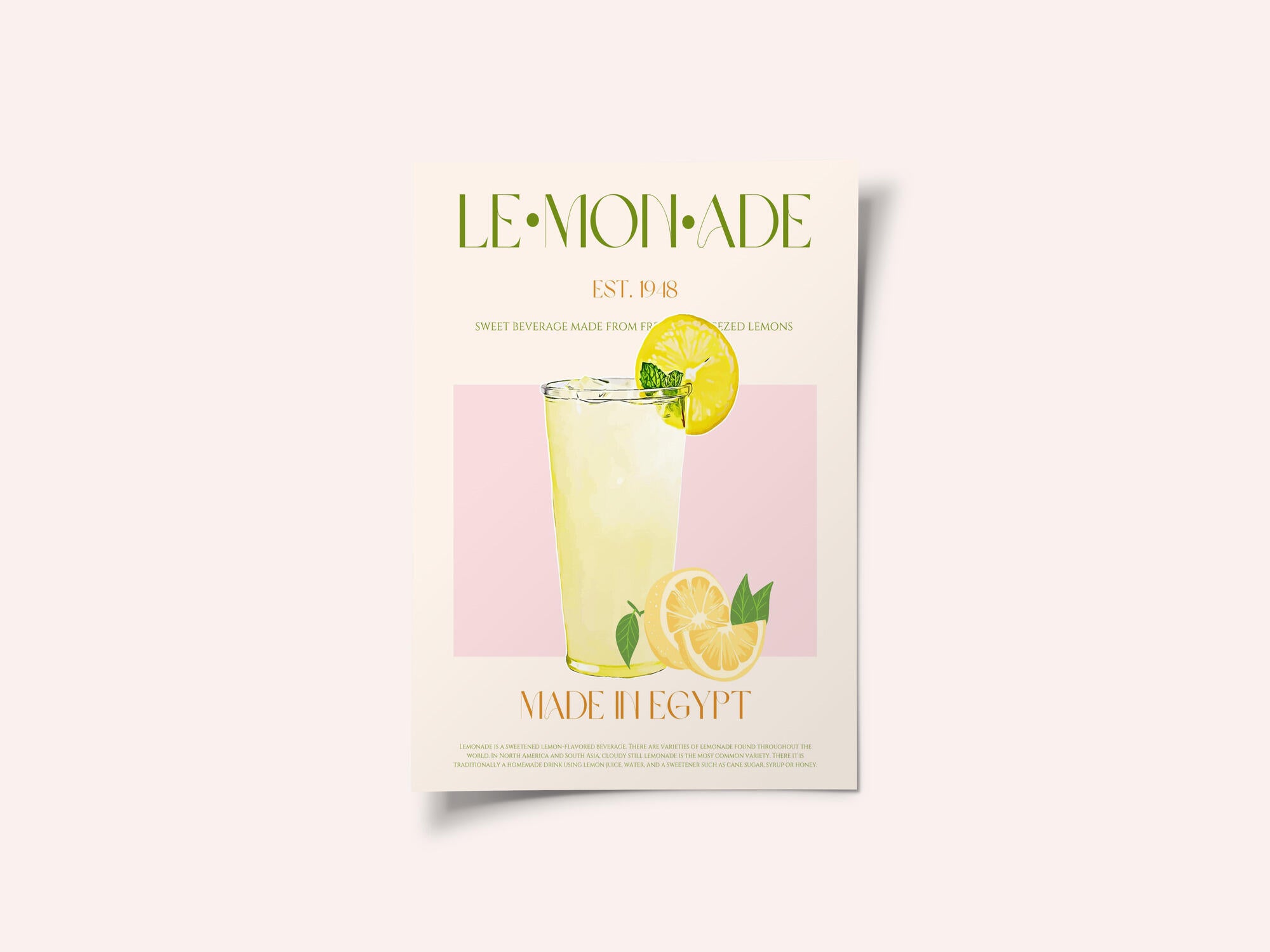 Refreshing Glass of Lemonade