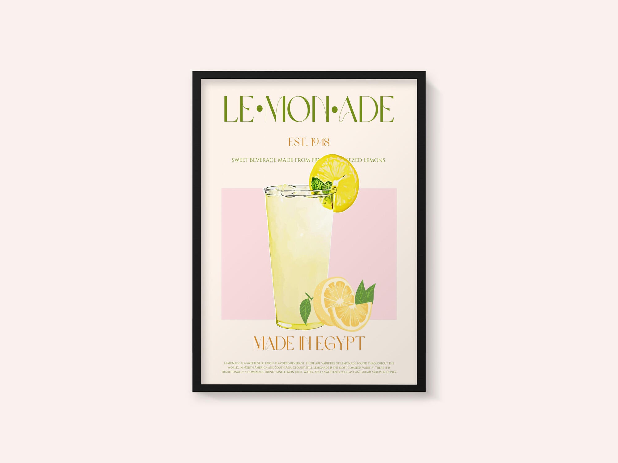 Refreshing Glass of Lemonade