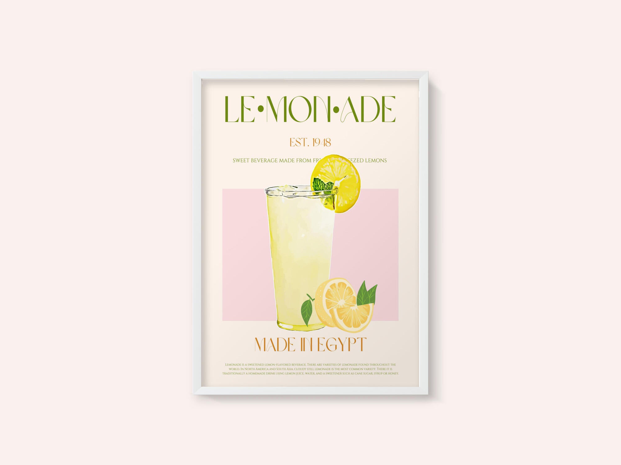 Refreshing Glass of Lemonade