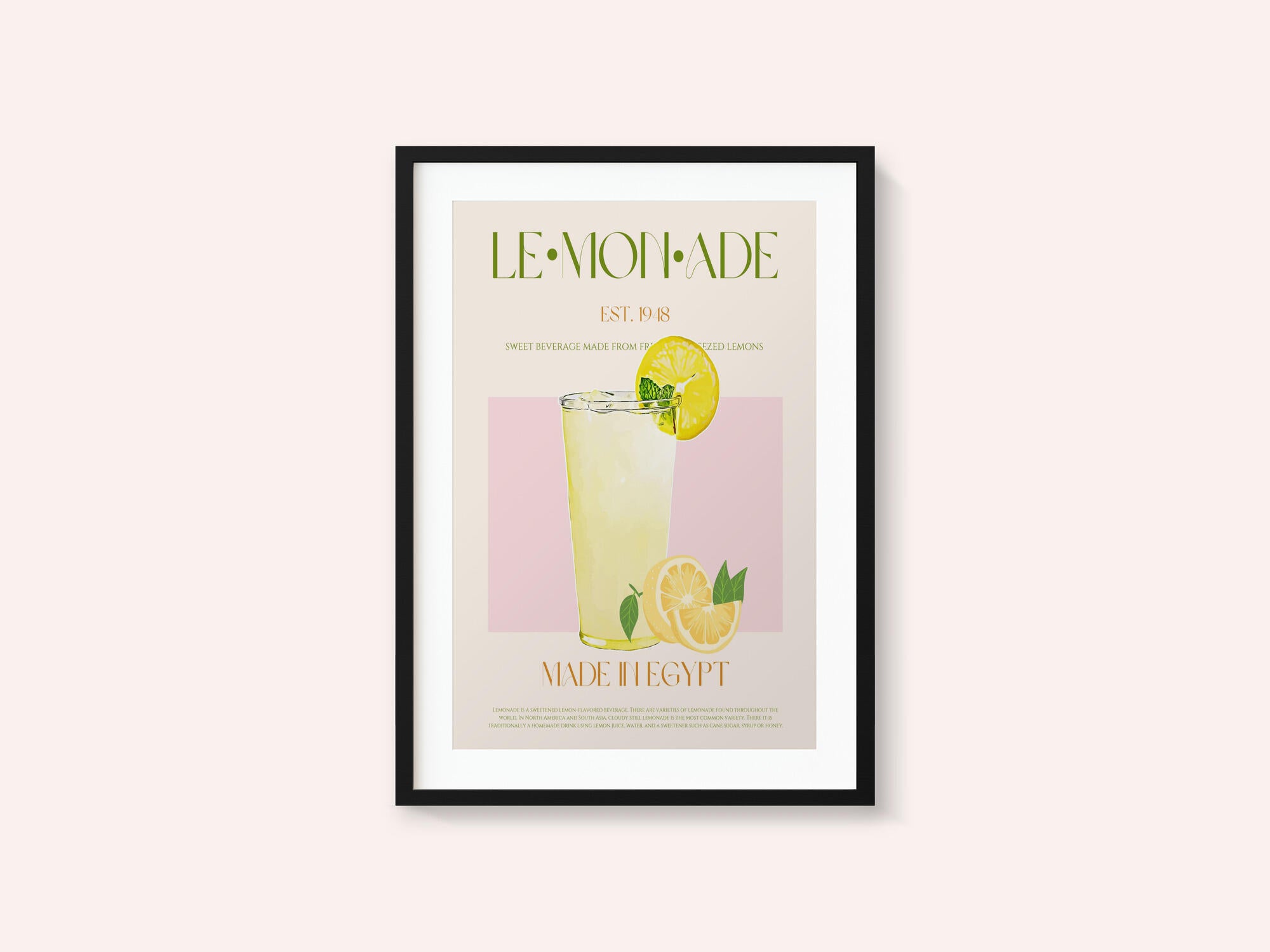 Refreshing Glass of Lemonade