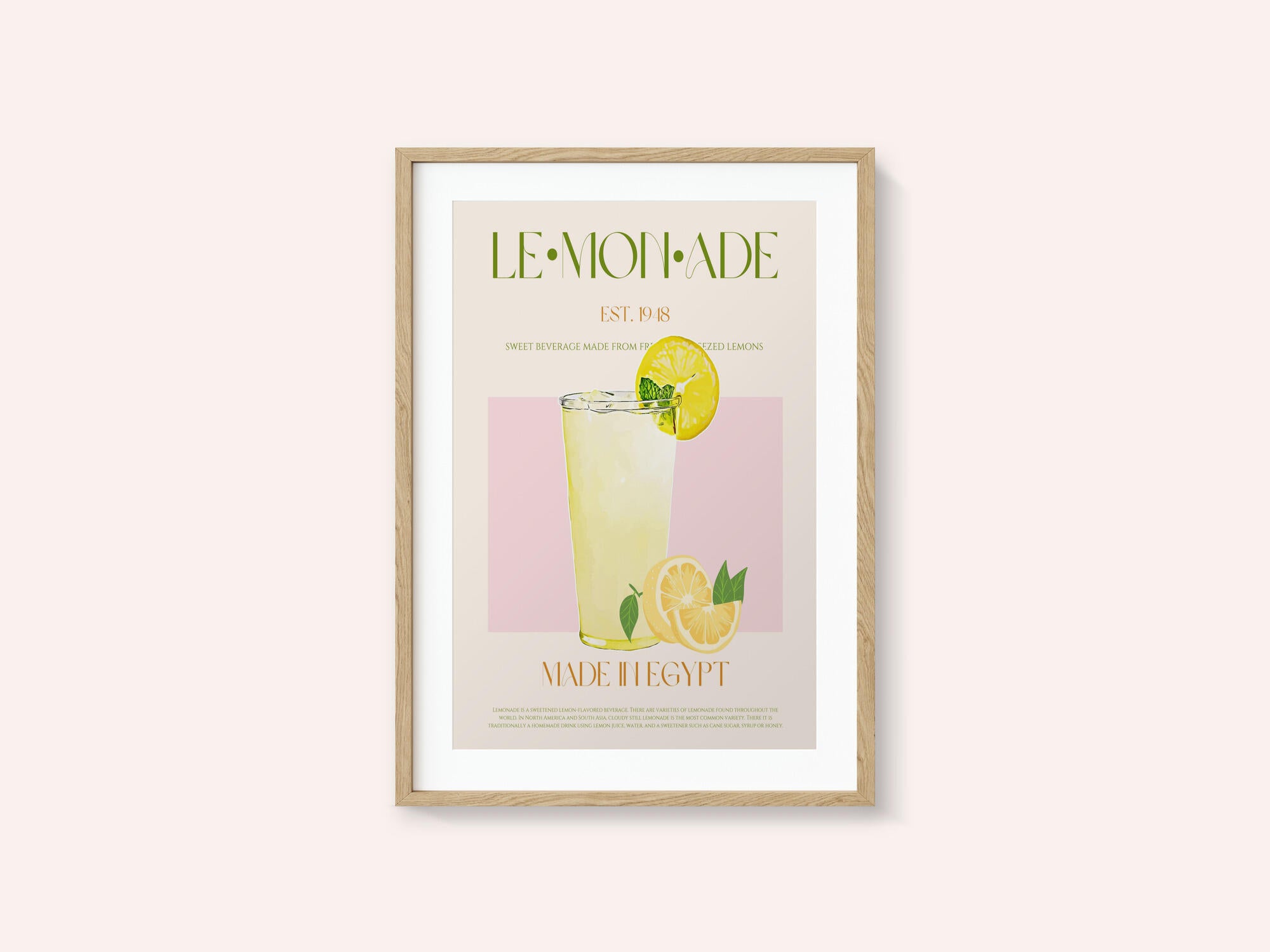 Refreshing Glass of Lemonade