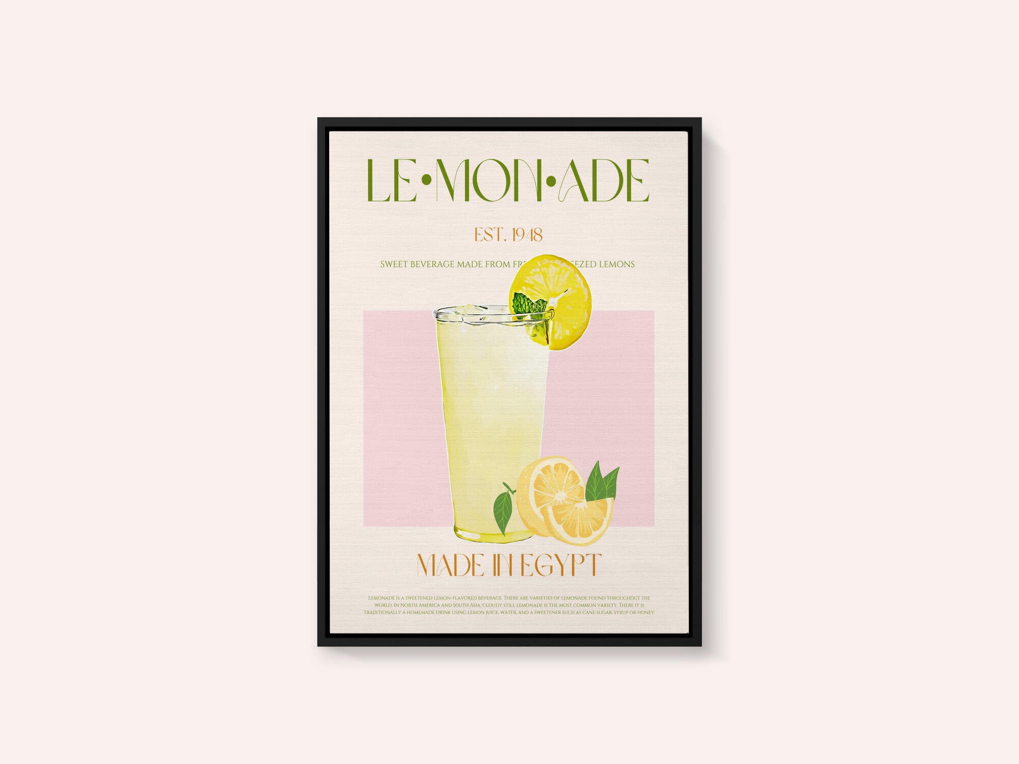Refreshing Glass of Lemonade