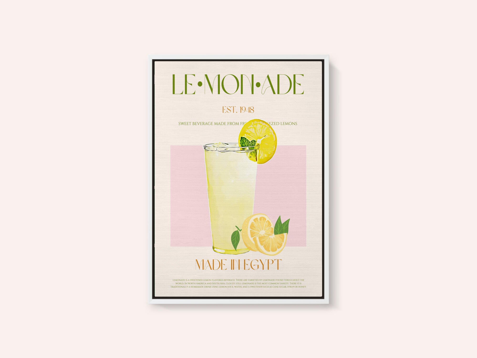 Refreshing Glass of Lemonade