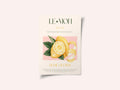Vintage Style Sliced Lemon With Leaves