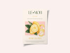 Vintage Style Sliced Lemon With Leaves