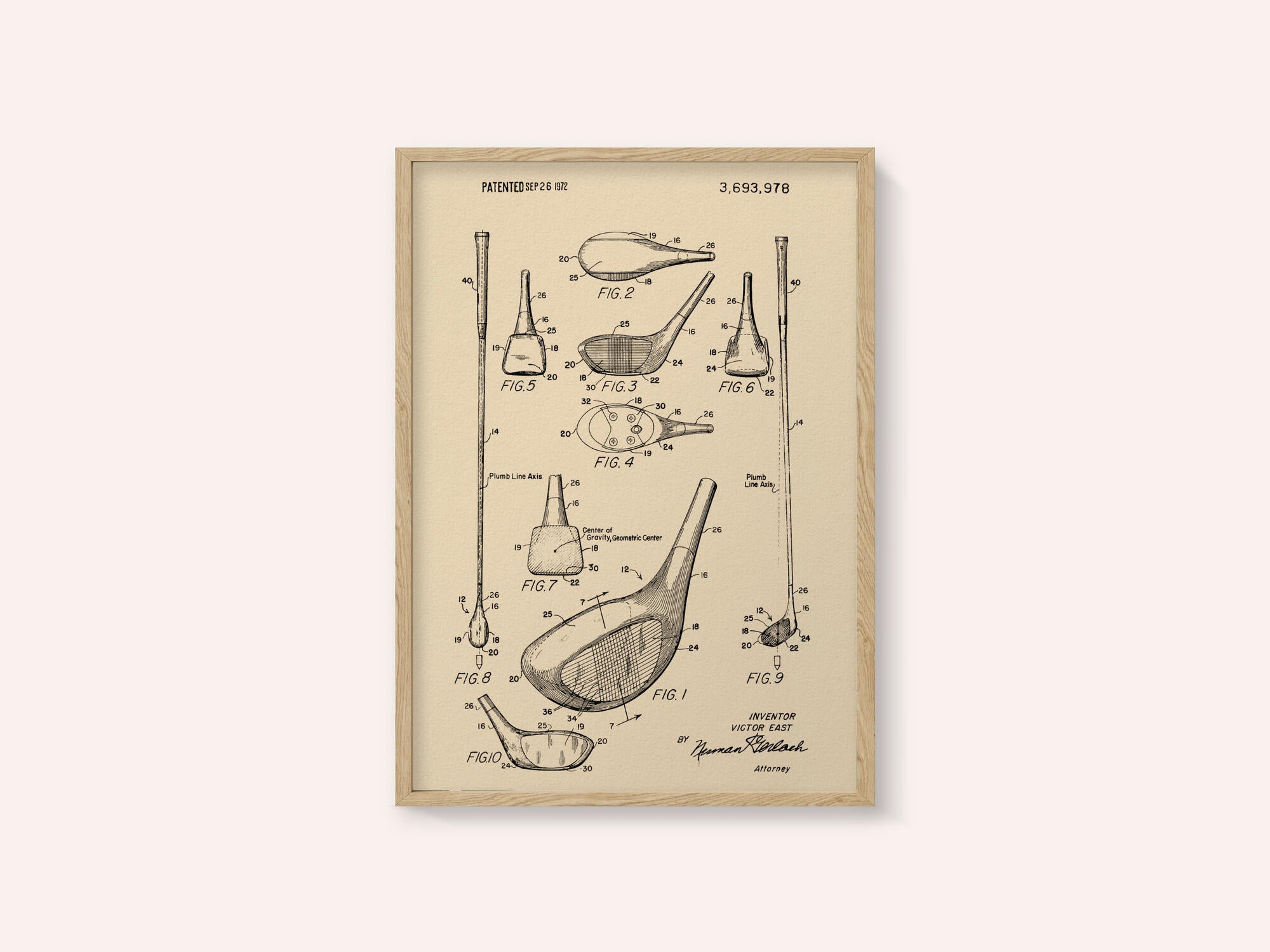 Golf Club Patent 1972