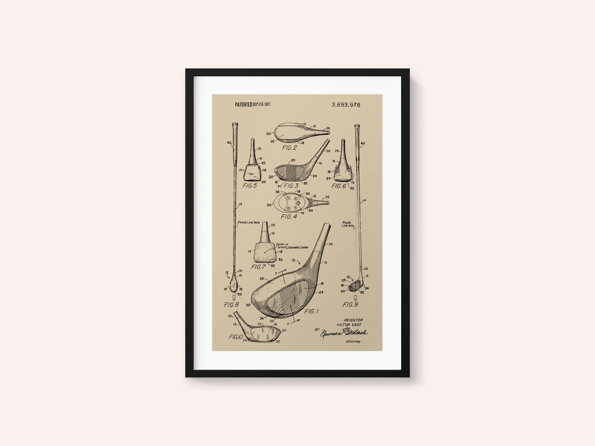 Golf Club Patent 1972
