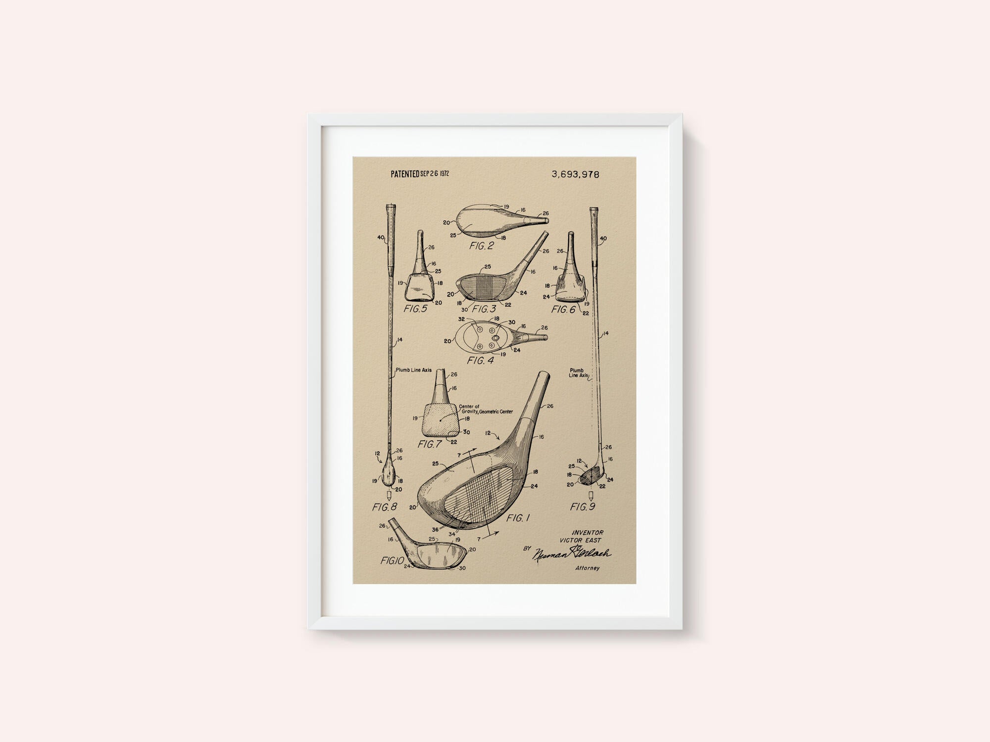 Golf Club Patent 1972