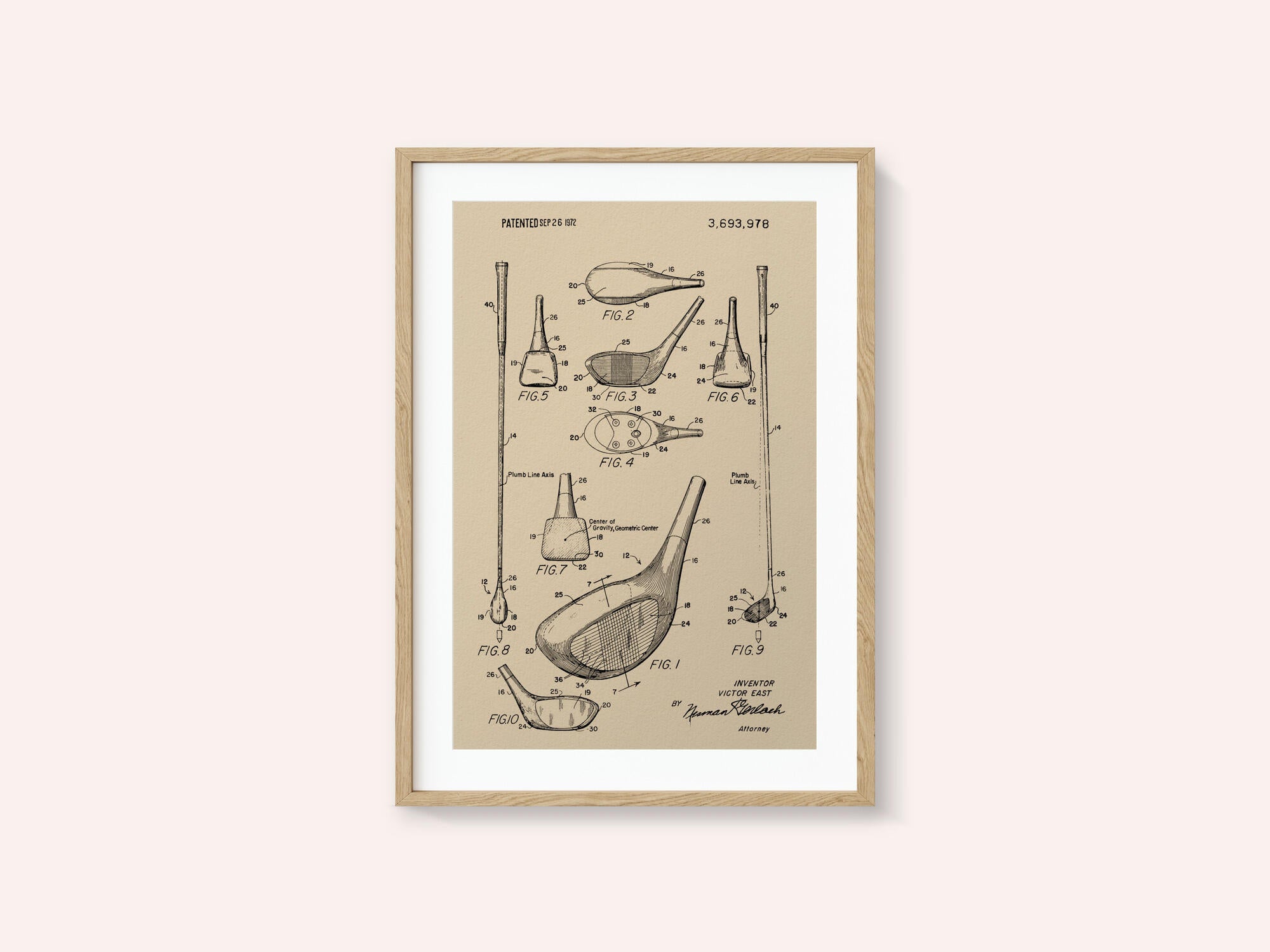 Golf Club Patent 1972