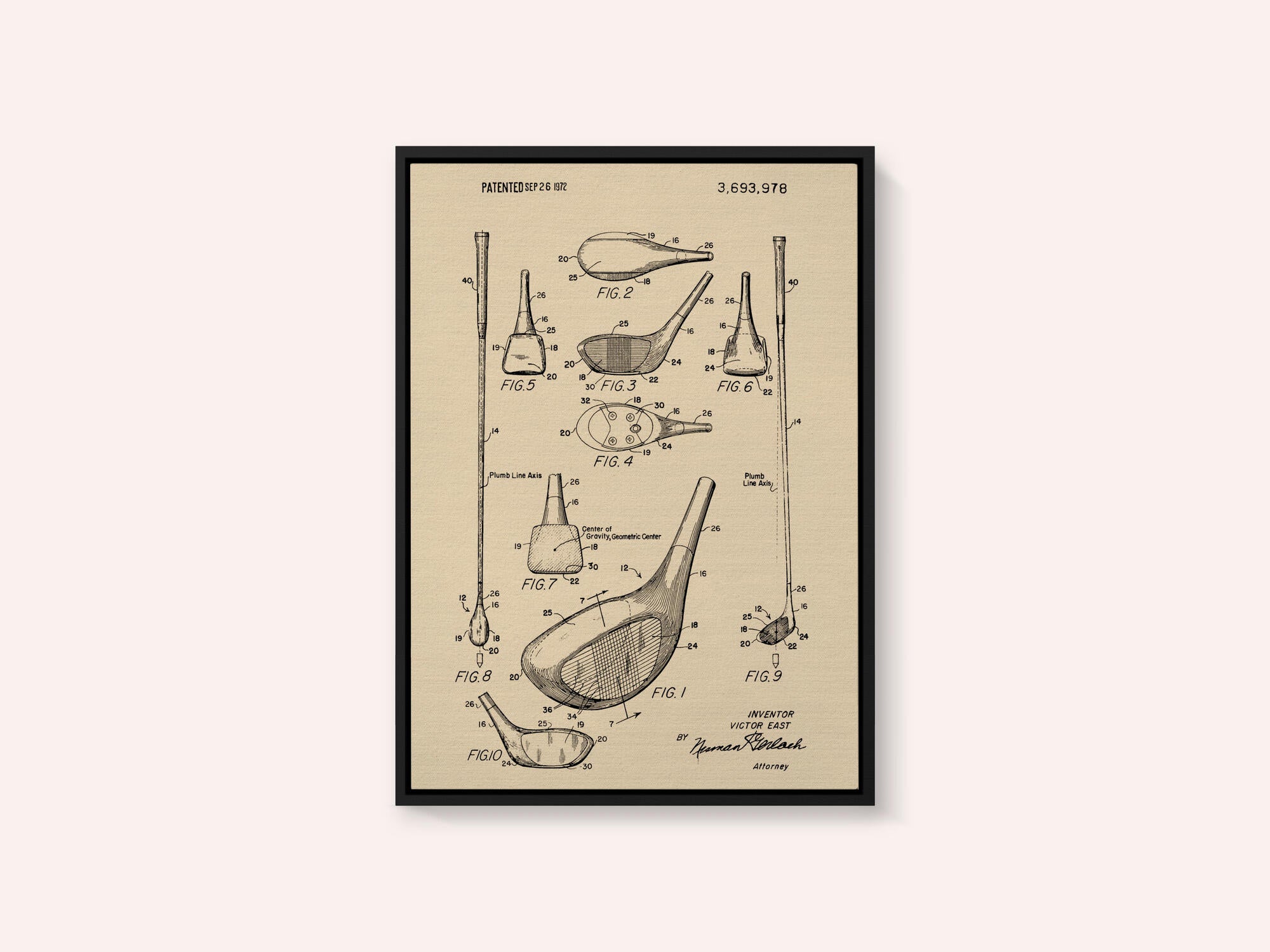 Golf Club Patent 1972