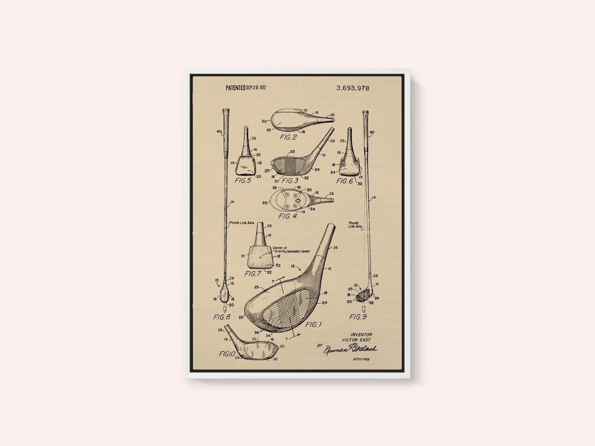 Golf Club Patent 1972