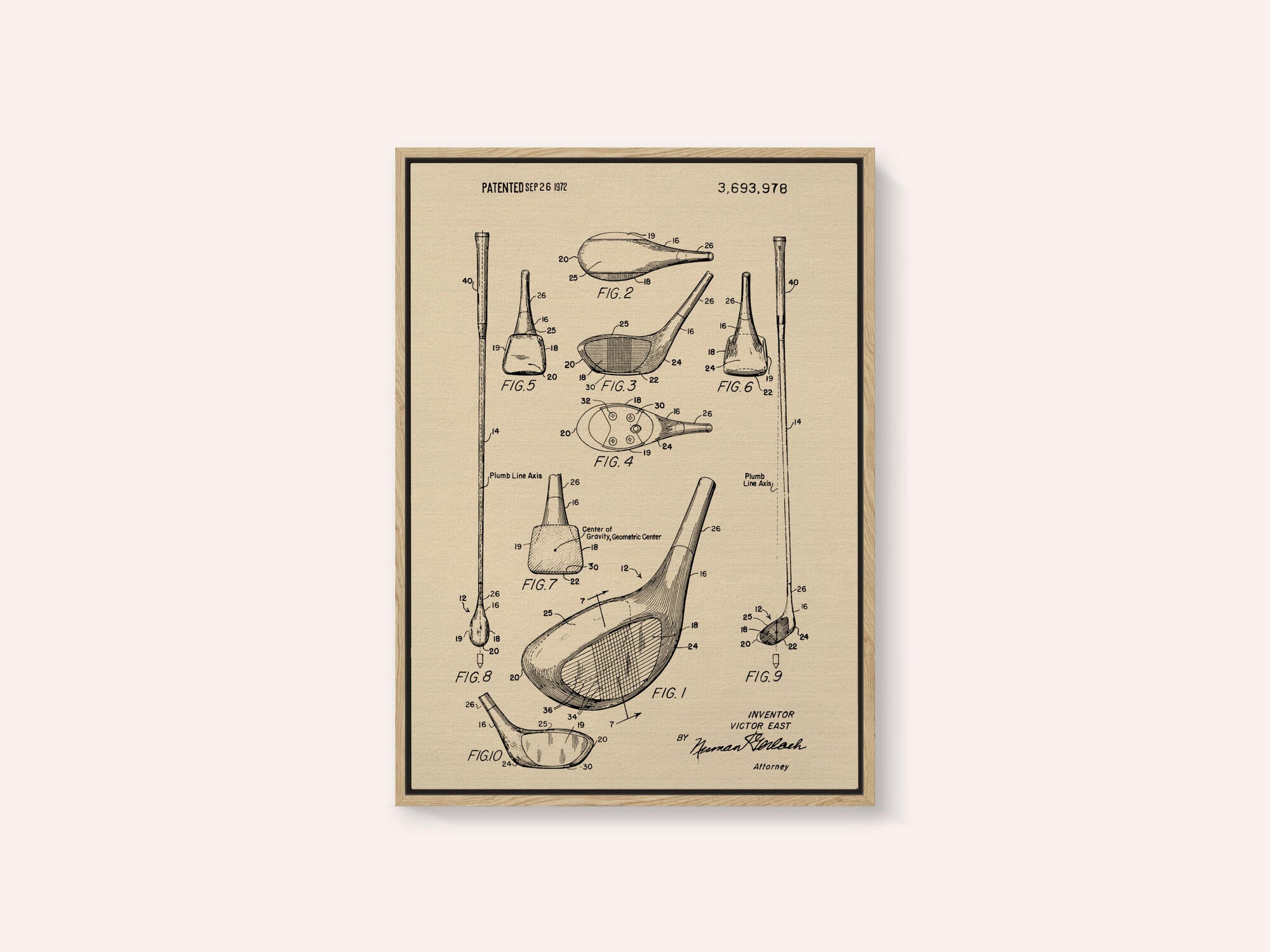 Golf Club Patent 1972