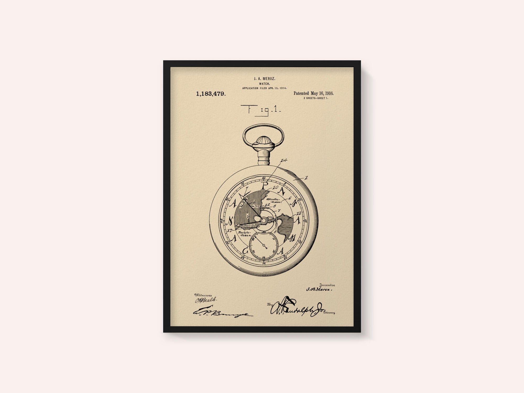 Watch Patent 1916