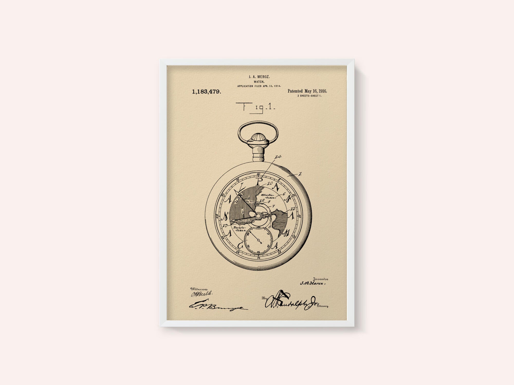 Watch Patent 1916