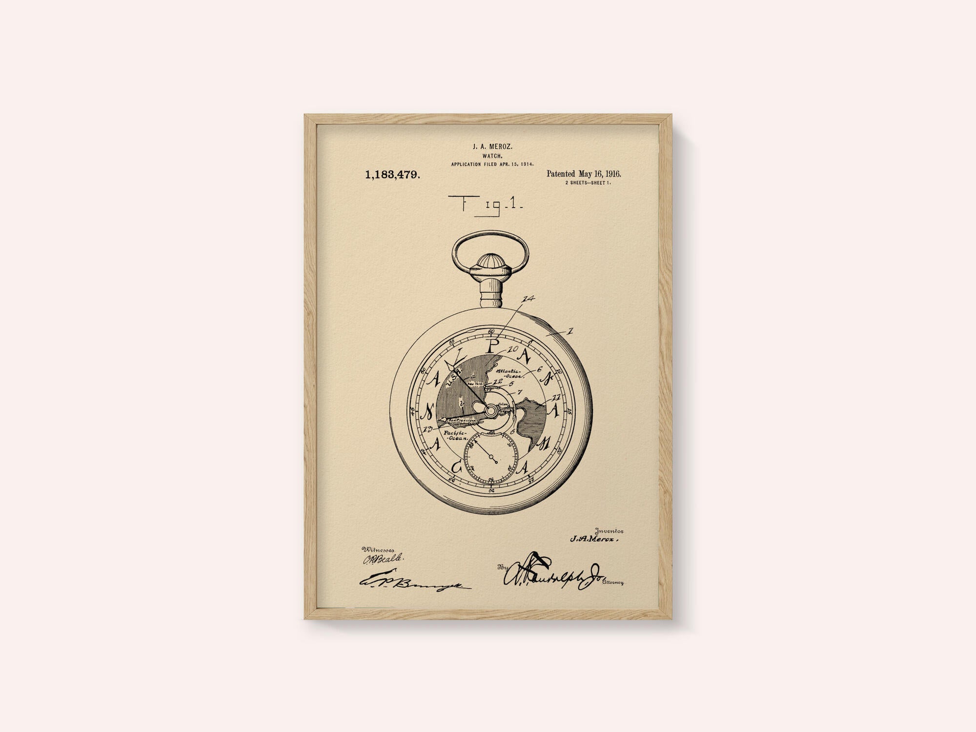 Watch Patent 1916