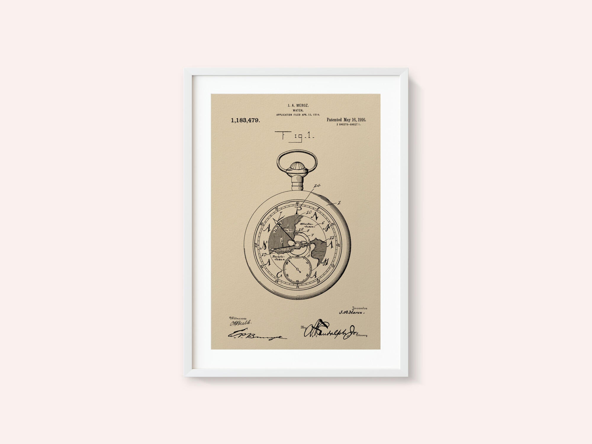 Watch Patent 1916