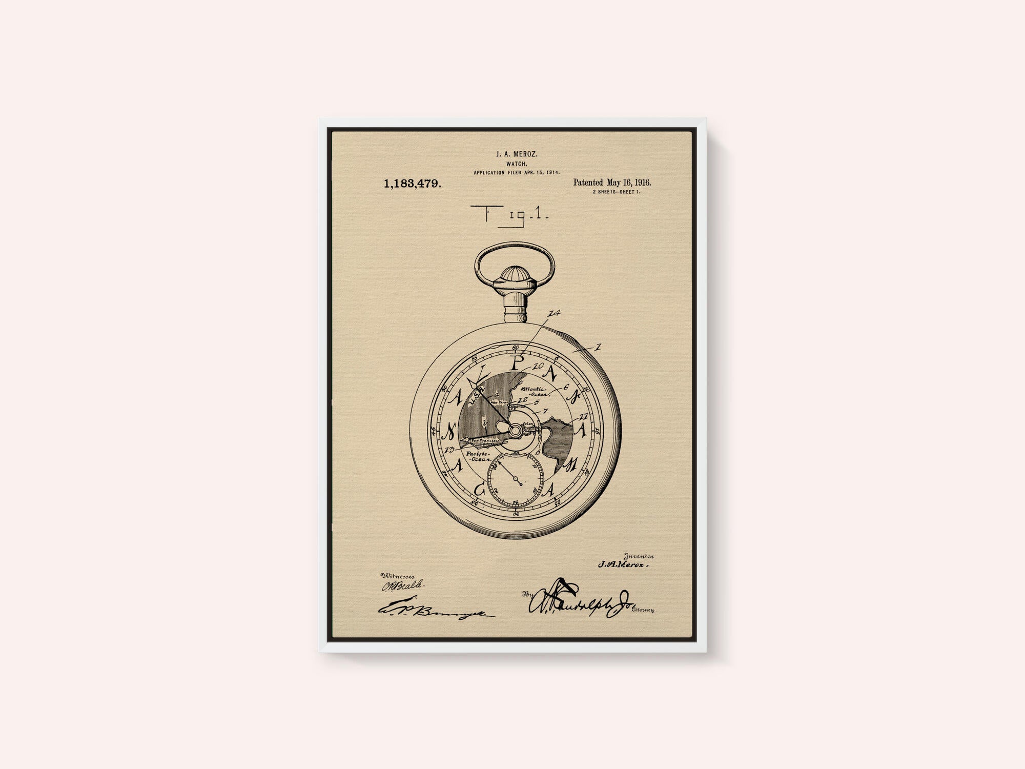 Watch Patent 1916
