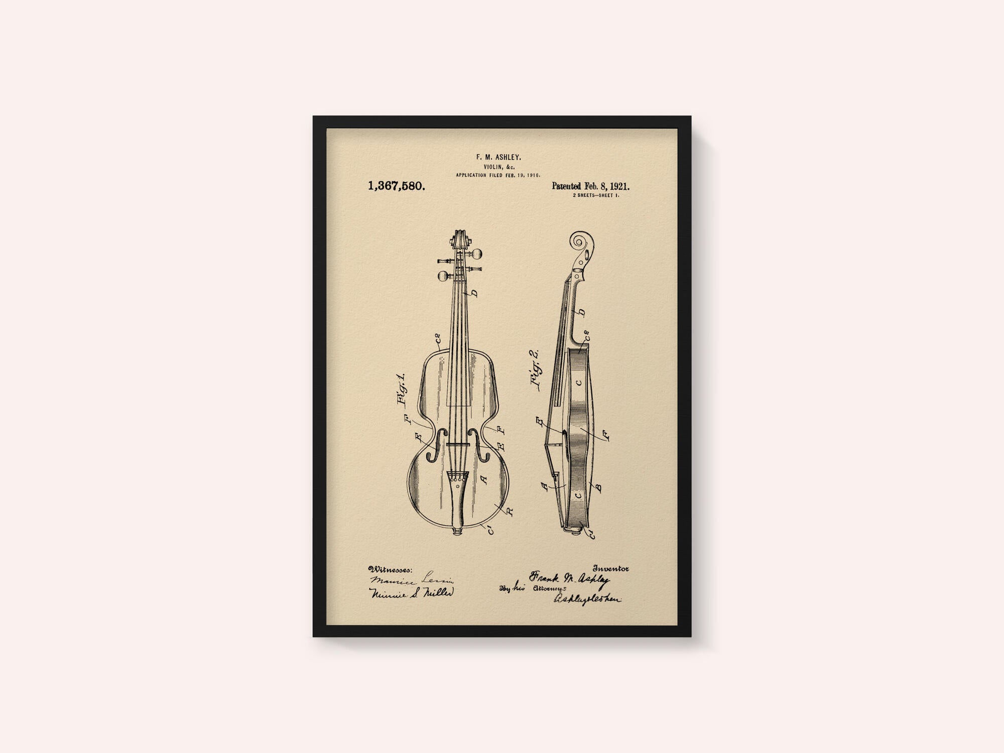 Violin Patent 1921