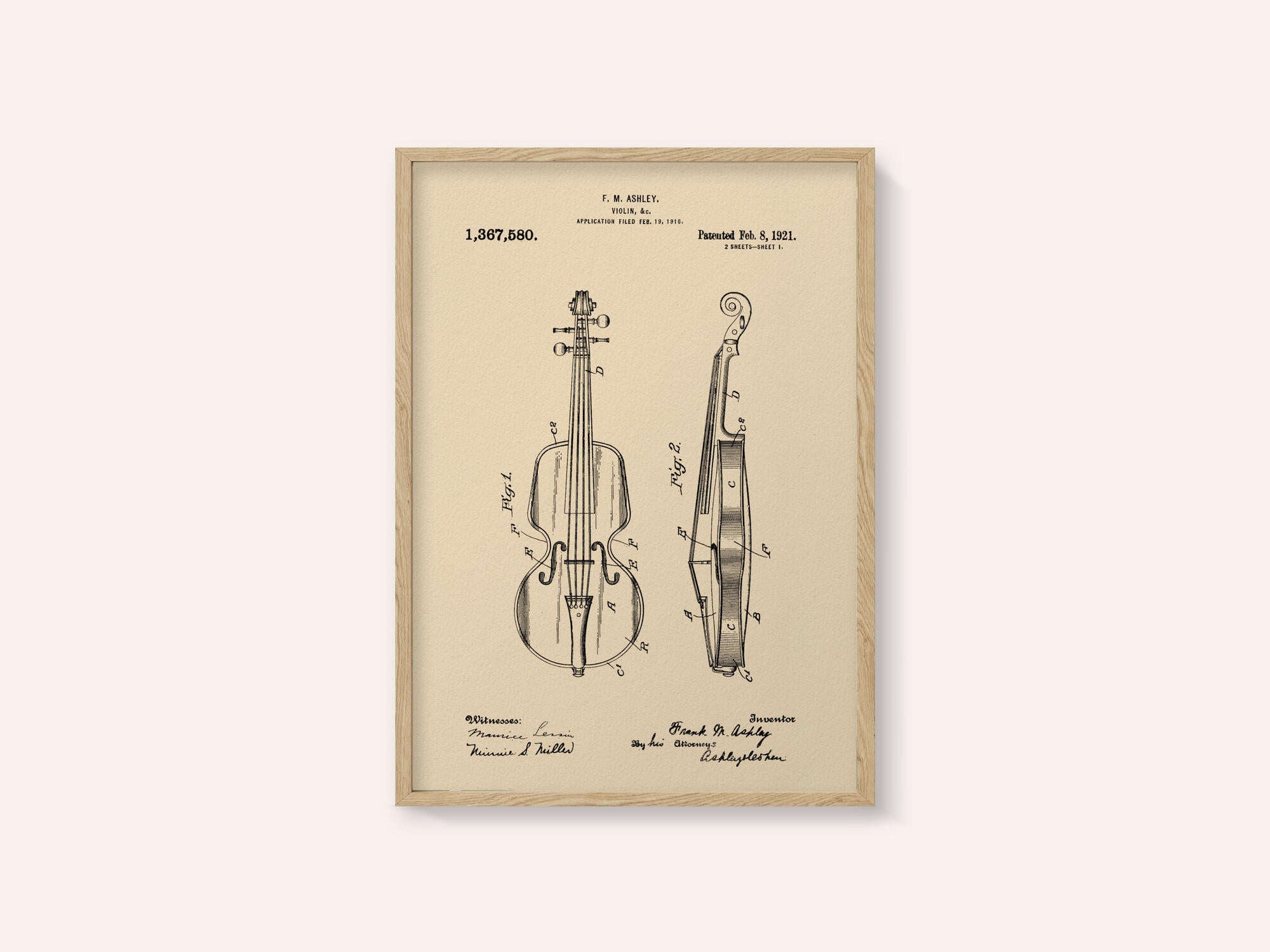 Violin Patent 1921
