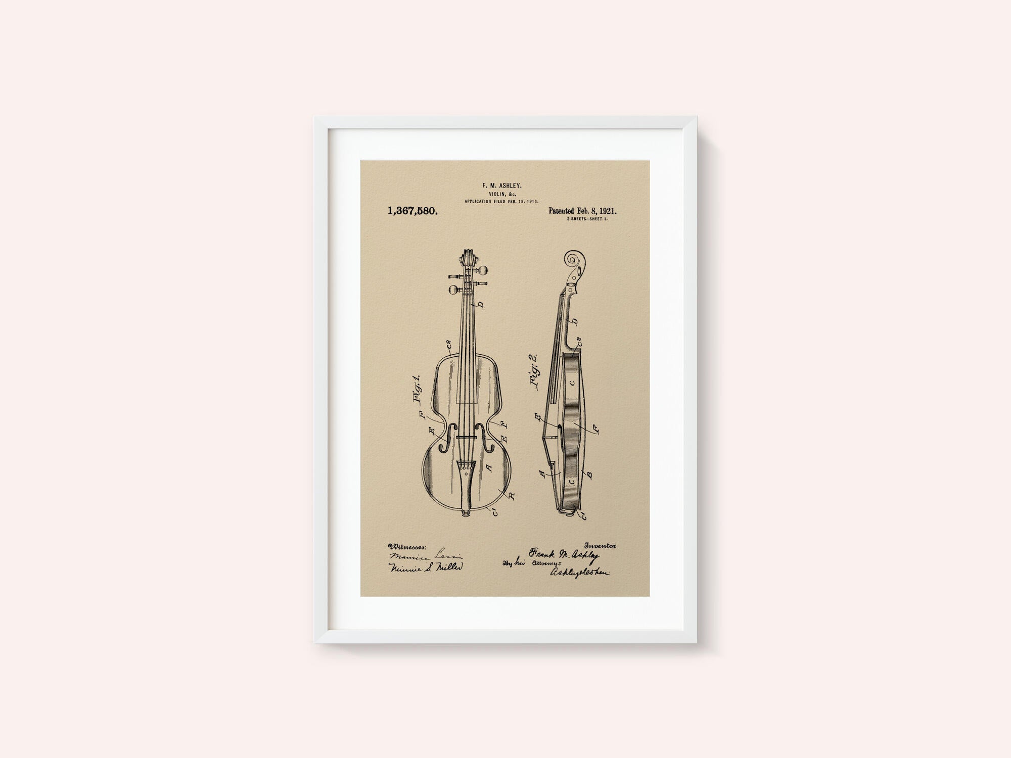 Violin Patent 1921
