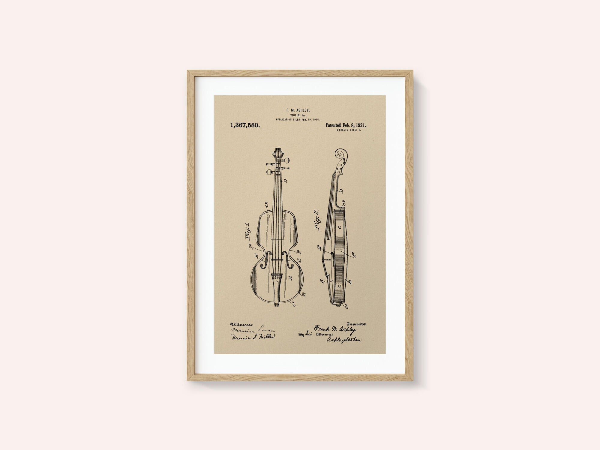 Violin Patent 1921
