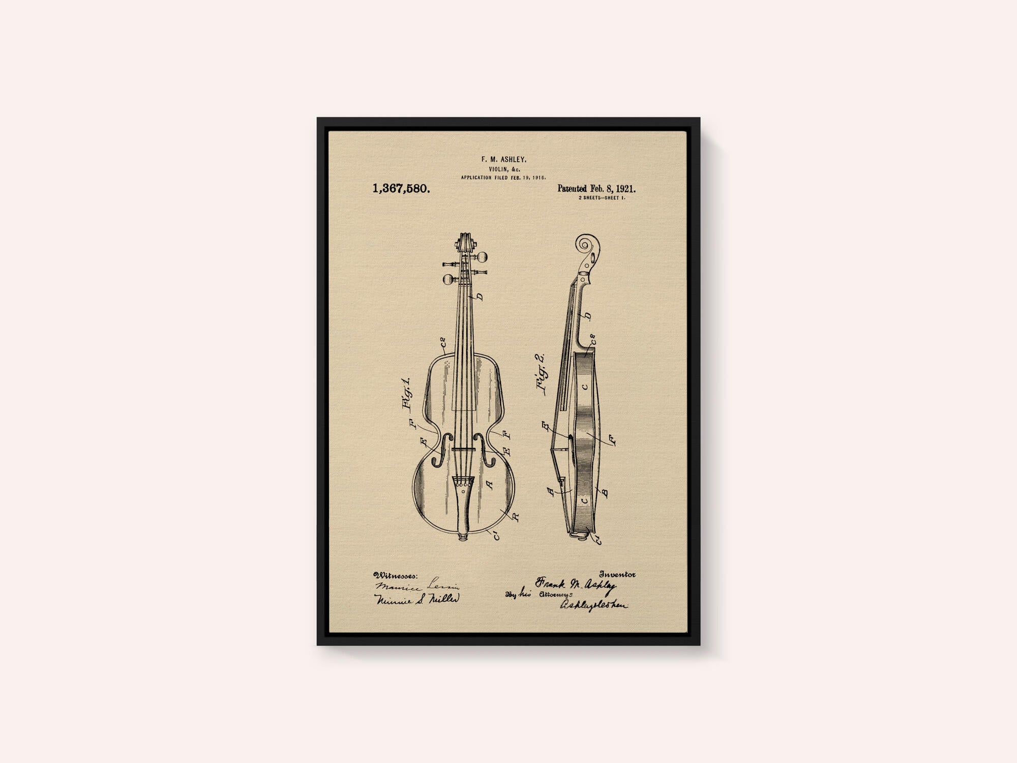 Violin Patent 1921