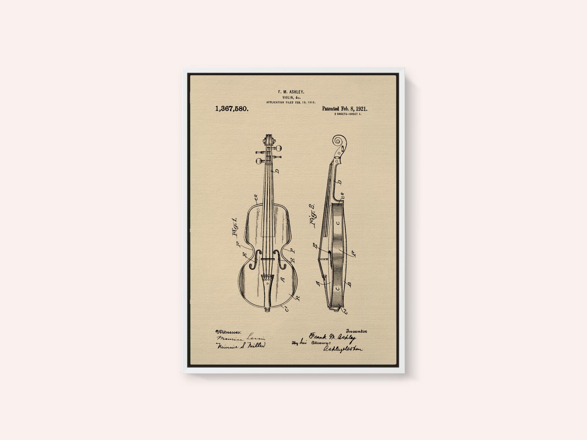 Violin Patent 1921
