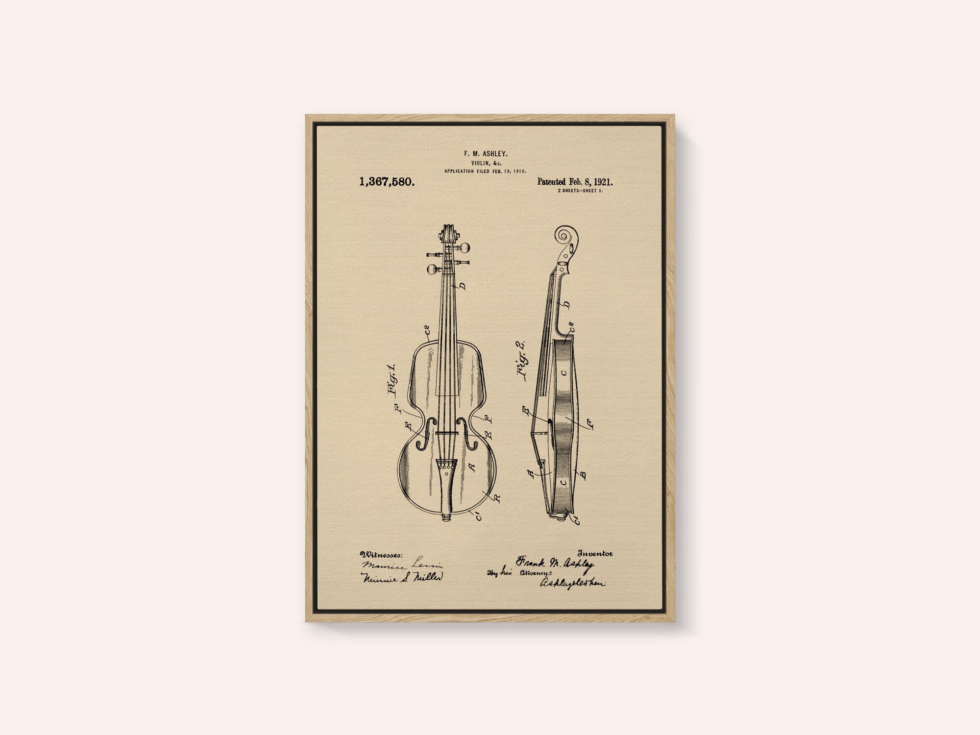 Violin Patent 1921