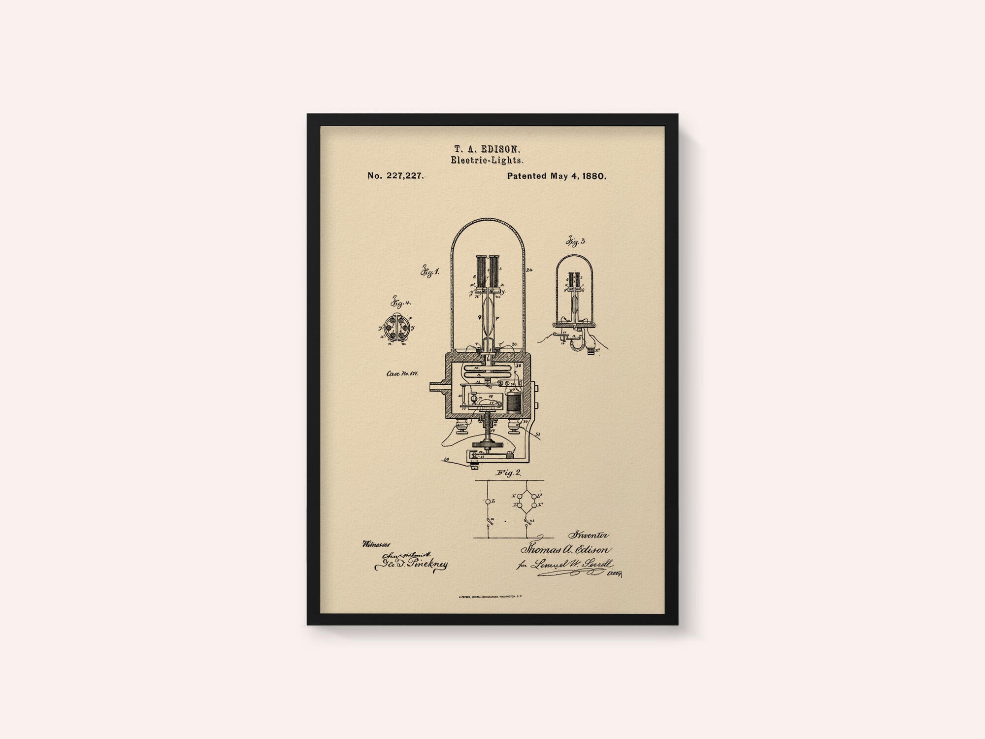 Electric Lights Patent 1880