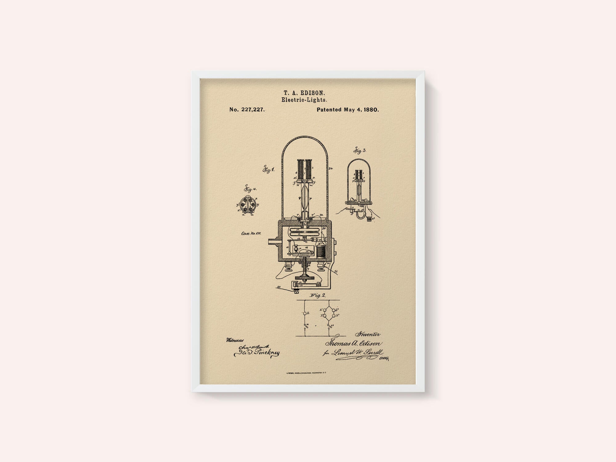 Electric Lights Patent 1880