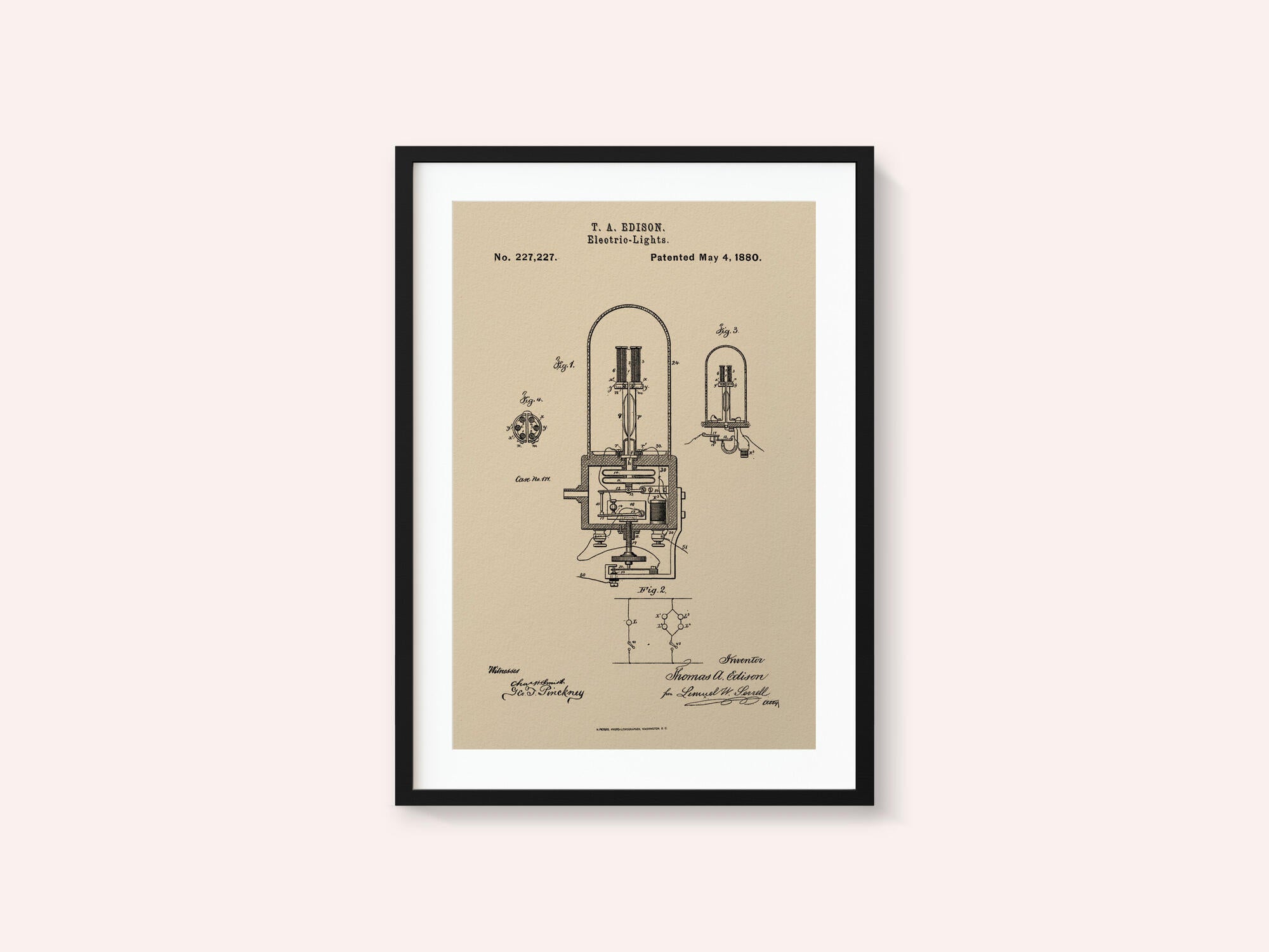 Electric Lights Patent 1880