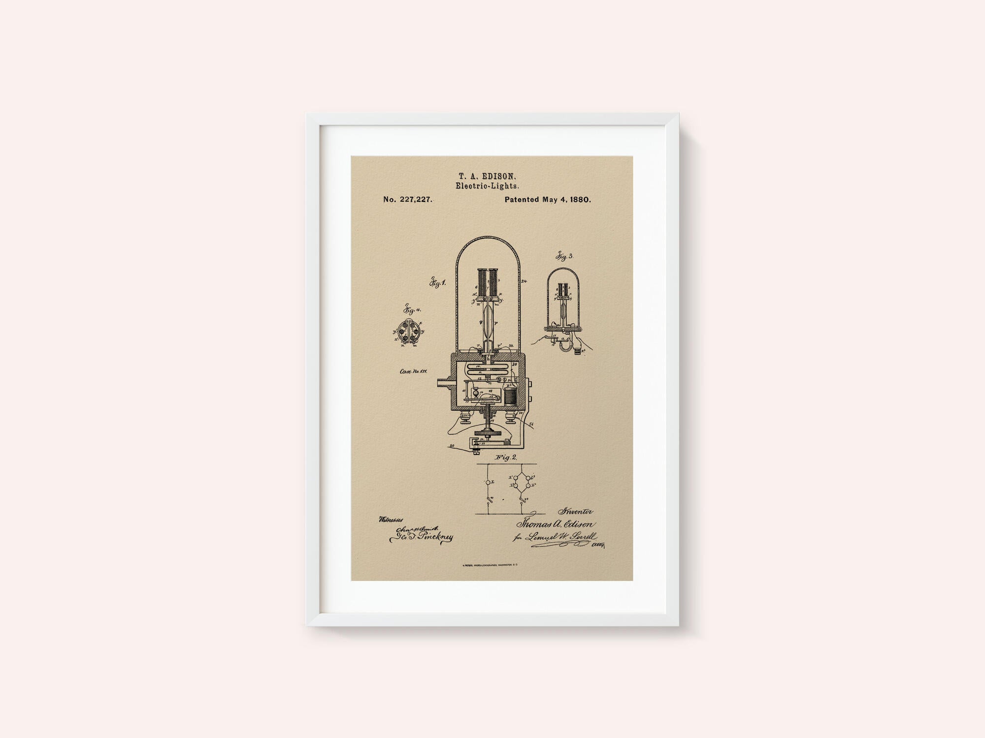 Electric Lights Patent 1880