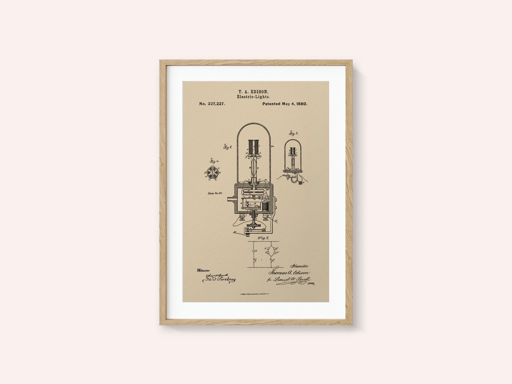 Electric Lights Patent 1880