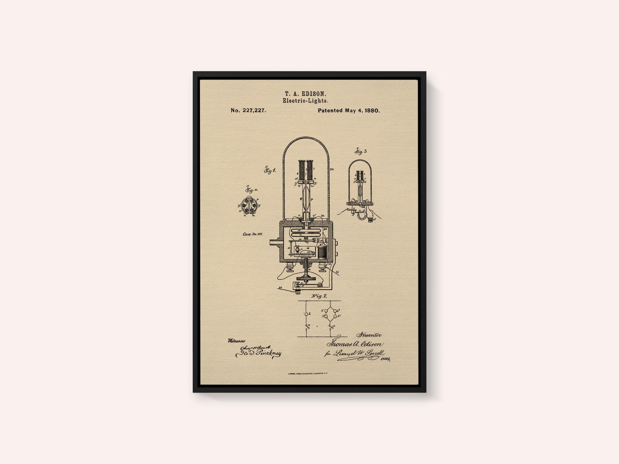 Electric Lights Patent 1880