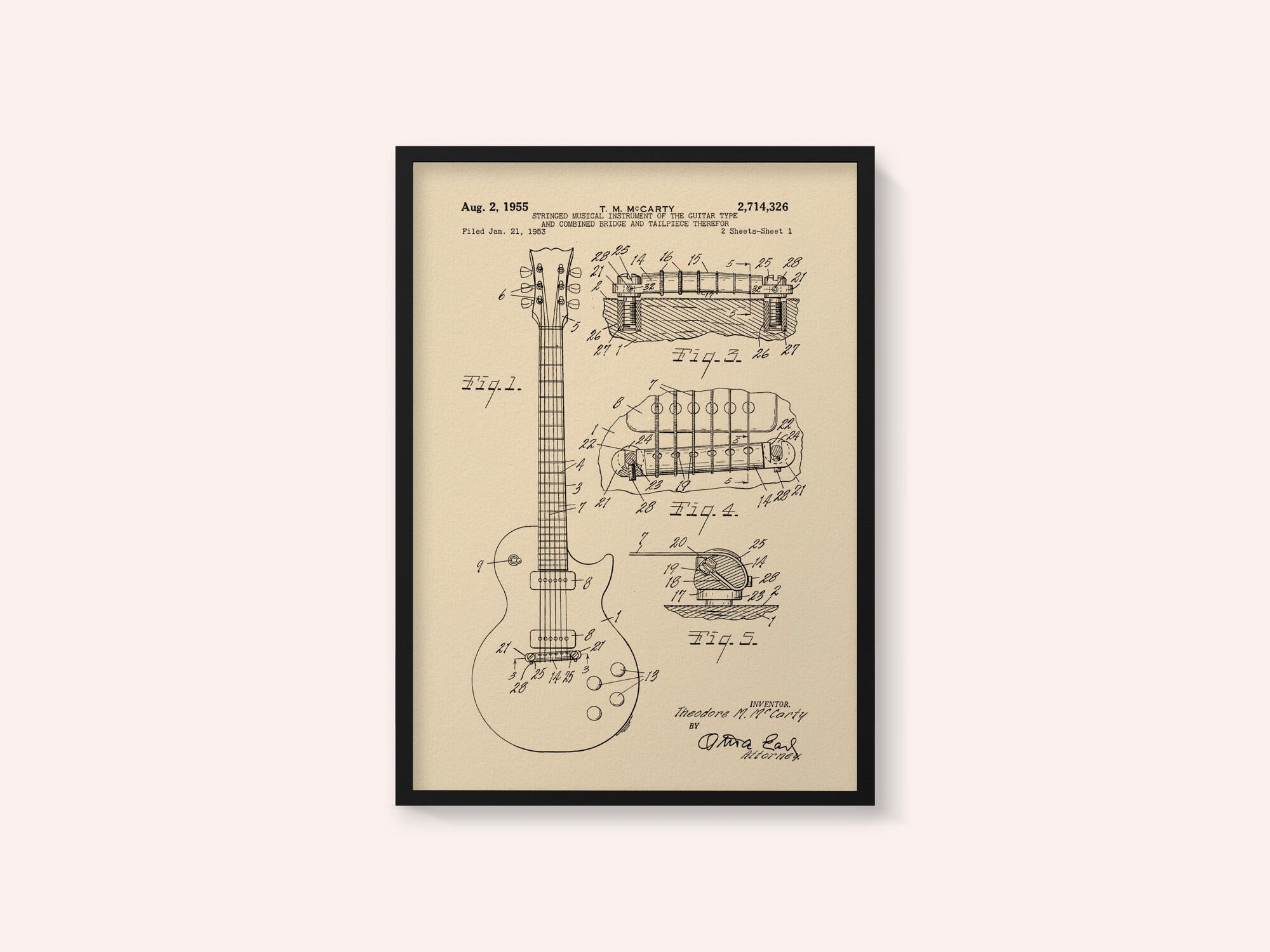 Electric Guitar Patent 1955