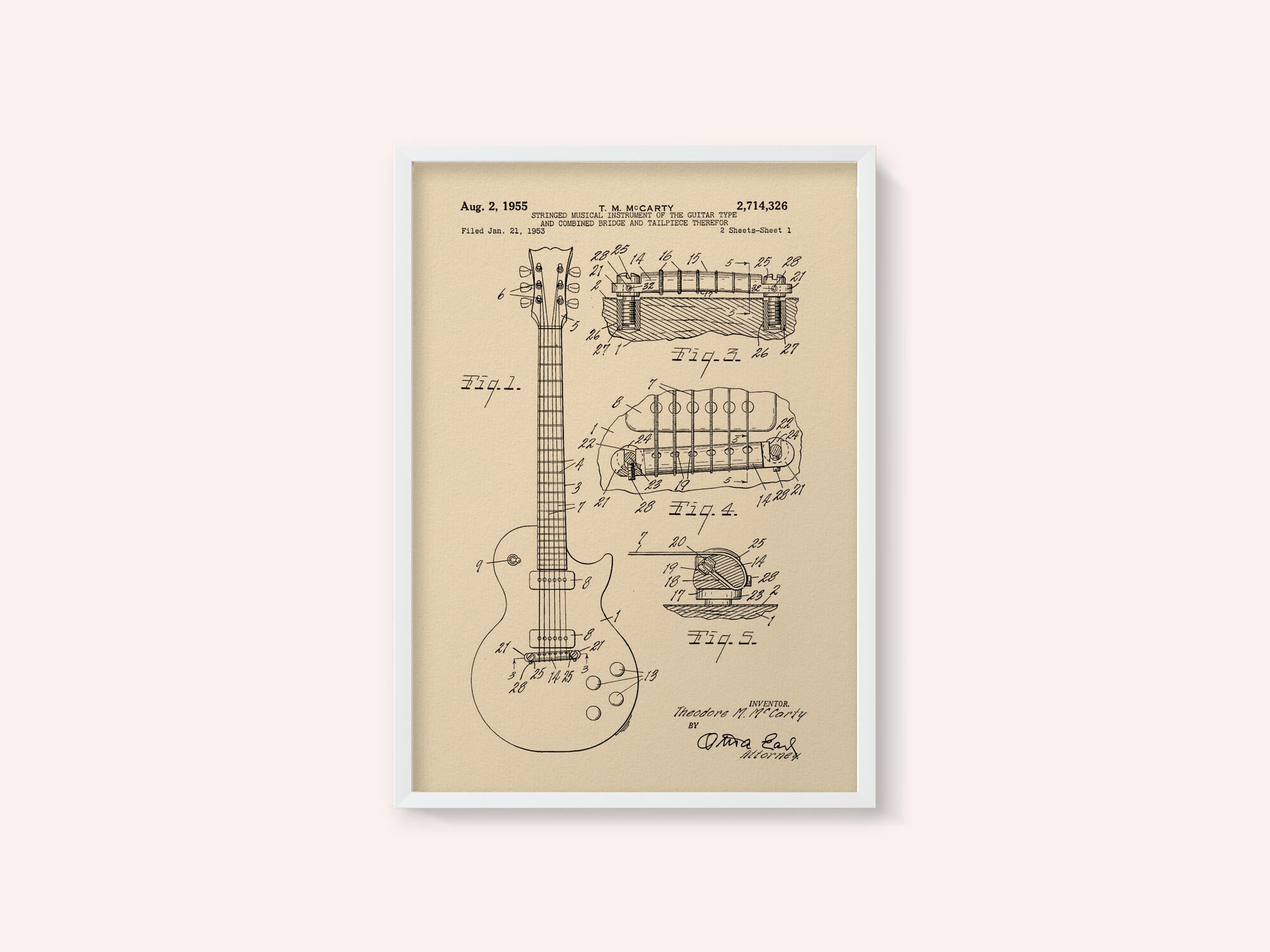 Electric Guitar Patent 1955