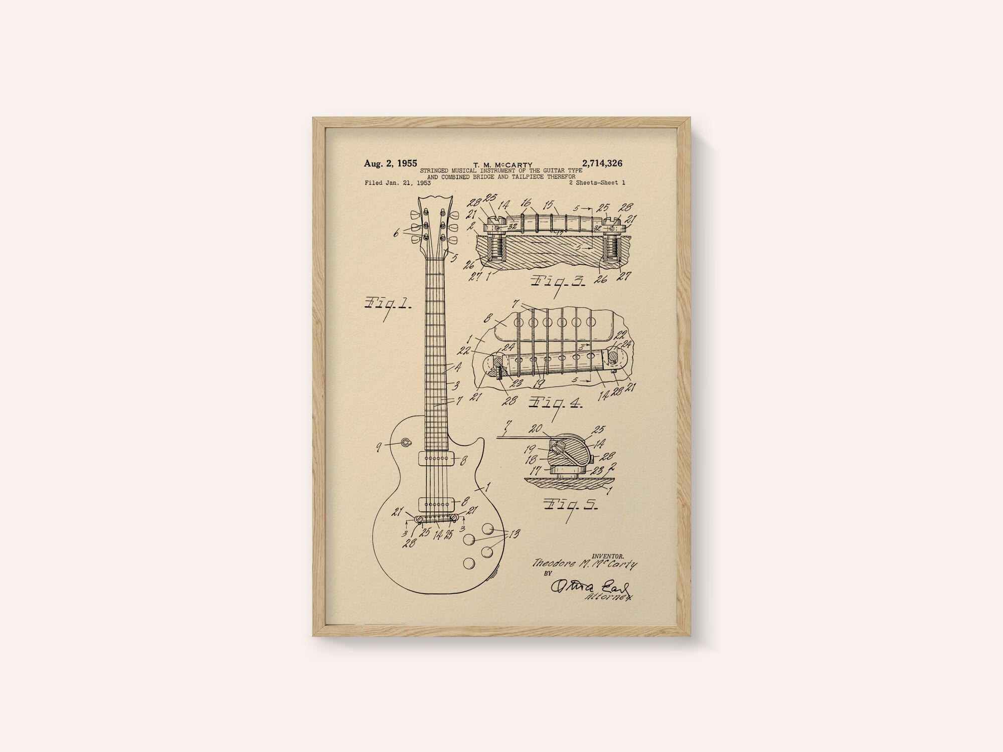 Electric Guitar Patent 1955